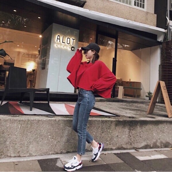 Ripped sweatshirt crop - Picture 3 of 4